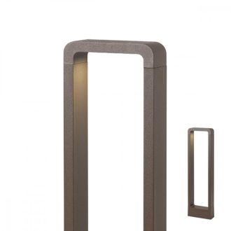 HIRO  Außen LED  Stehlampe Braun IP54 9W/3000K