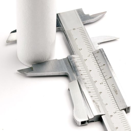 Gyertyahüvely, fehér, 12 cm