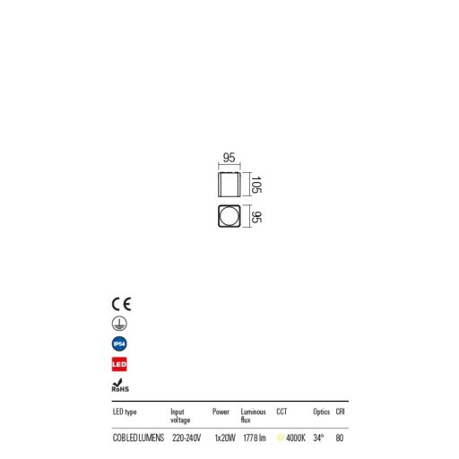 XIXO  kültéri LED  spot lámpa sötétszűrke D: 10cm