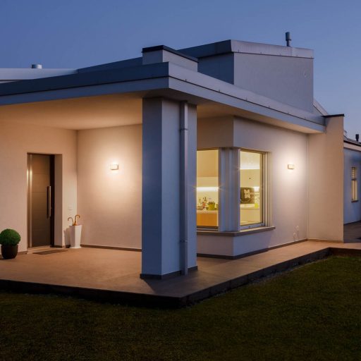 SEBRA kültéri fali lámpa, modern, sötétbarna