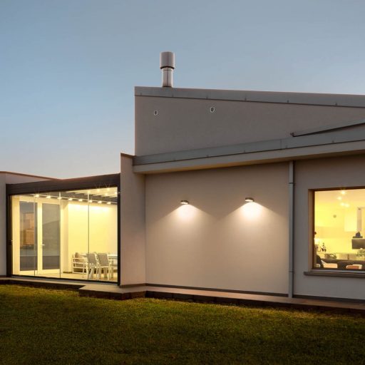 PHASER kültéri fali lámpa, modern, szürke