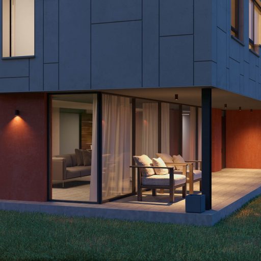 RAM kültéri fali lámpa, modern, antracit szürke, direkt fény