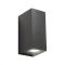 PUNTA kültéri fali lámpa, modern, sötét szürke, direkt-indirekt fény