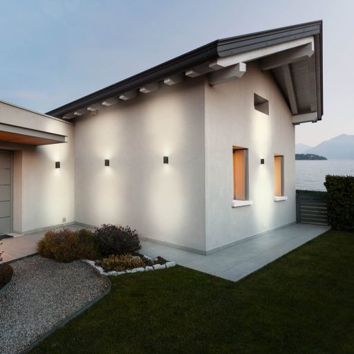 PUNTA kültéri fali lámpa, modern, sötét szürke, direkt-indirekt fény