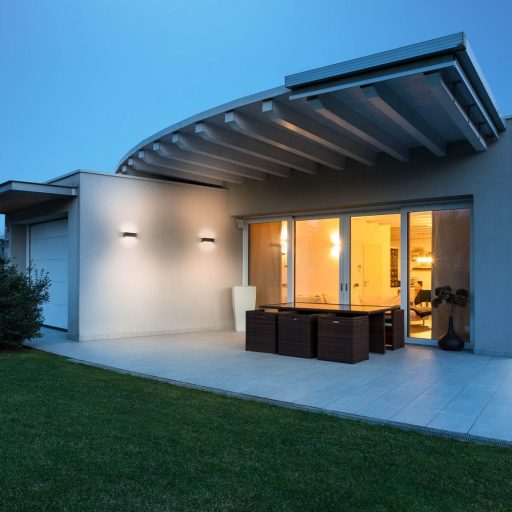 LAMPRIS kültéri fali lámpa, modern, szürke