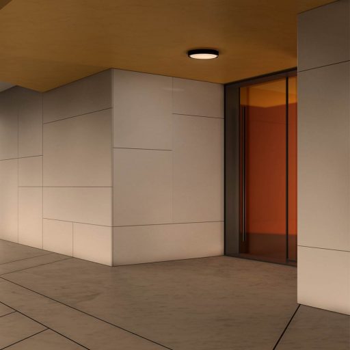 PONZA PL30 kültéri mennyezeti lámpa, modern, sötét szürke