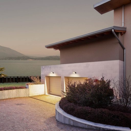 MAKO kültéri fali lámpa, modern, szürke