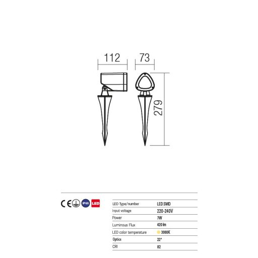 Felix LED Außenlampe, Antrazit 10143