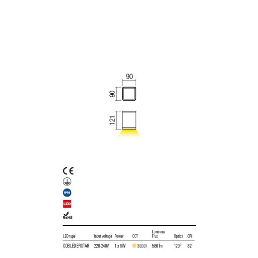 BOTA-kültéri-LED-mennyezeti-lámpa-antracit-IP54-6W-3000K