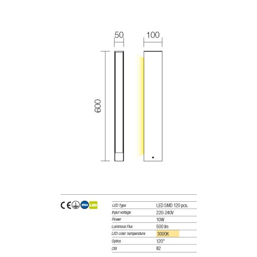 Twin Außen LED Stehlampe, Antrazit 10287