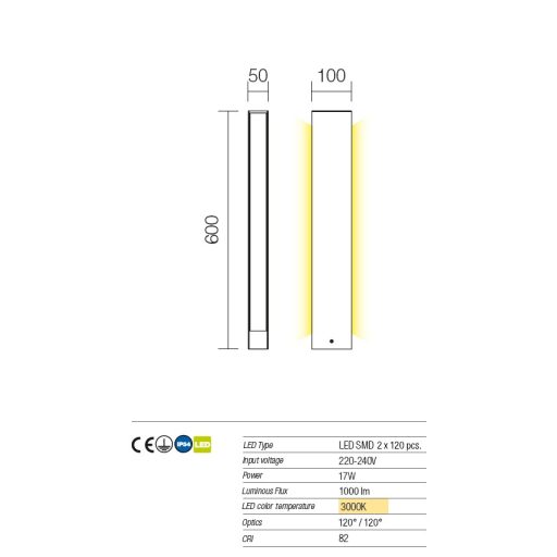 Twin Außen LED Stehlampe, Antrazit 10286
