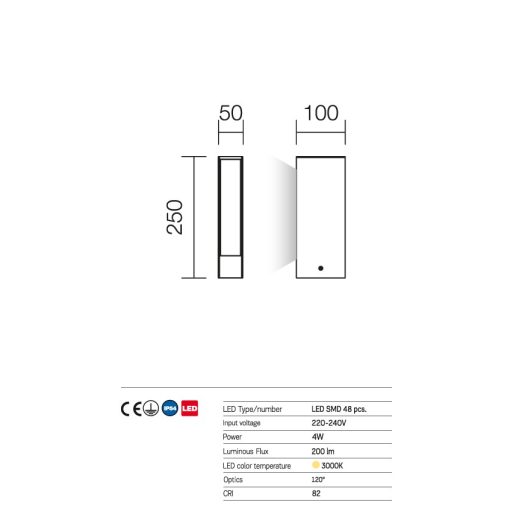 Twin Außen LED Stehlampe, Braun 10289
