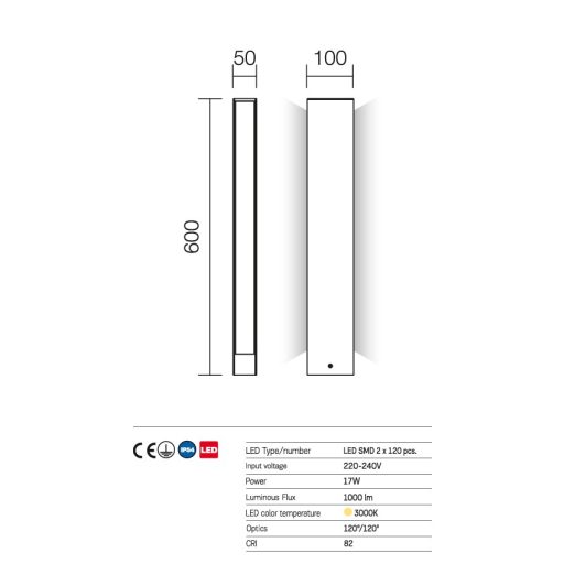 Twin Außen LED Stehlampe, Braun 10292