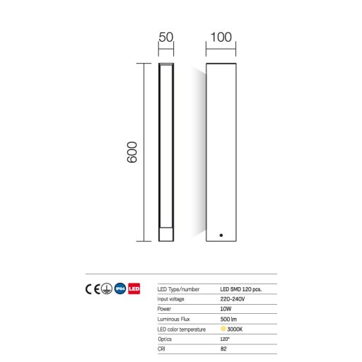 Twin Außen LED Stehlampe, Braun 10291