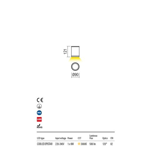 RONDO-kültéri-LED-mennyezeti-lámpa-antracit-IP54-6W-3000K