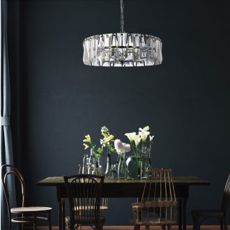 PUNTES kristály csillár, 6xE14, króm