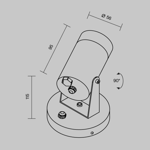 SCOPE fekete kültéri fali lámpa, 9,5 cm széles