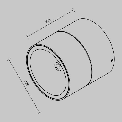SPIN fehér kültéri mennyezeti lámpa, Ø10,8 cm, 1050 lm