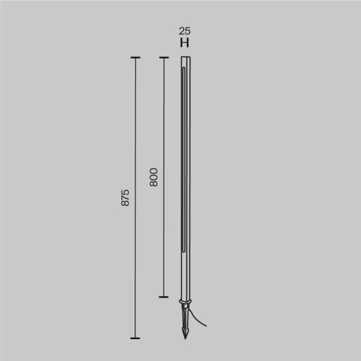 POLE grafit kültéri állólámpa, 80 cm magas, 600 lm