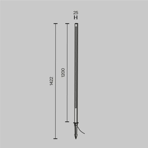 POLE grafit kültéri állólámpa, 120 cm magas, 1000 lm