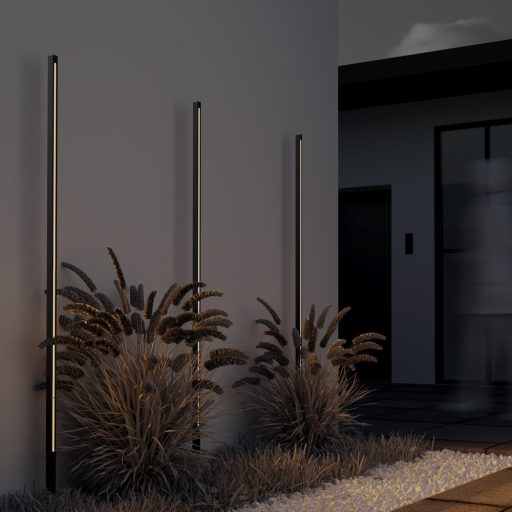 POLE grafit kültéri állólámpa, 160 cm magas, 1200 lm