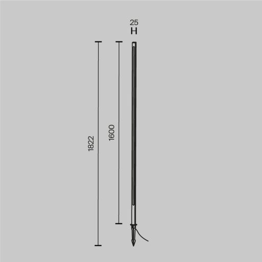 POLE grafit kültéri állólámpa, 160 cm magas, 1200 lm