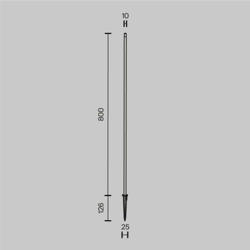 SPEAR grafit kültéri állólámpa, 50 lm, 80 cm magas