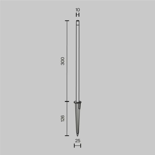 SPEAR grafit kültéri állólámpa, 50 lm, 30 cm magas