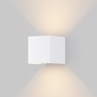   FULTON fehér kültéri homlokzatvilágító lámpa, 10 cm magas, 400 lm