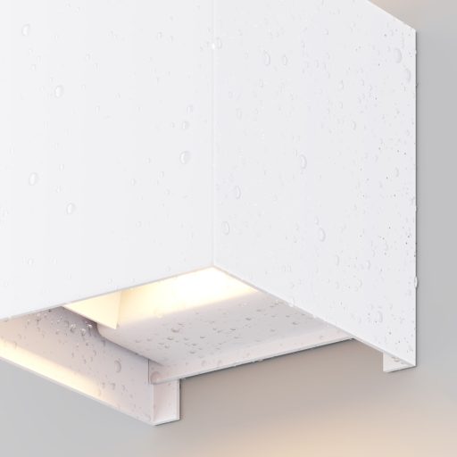 FULTON fehér kültéri homlokzatvilágító lámpa, 10 cm magas, 400 lm