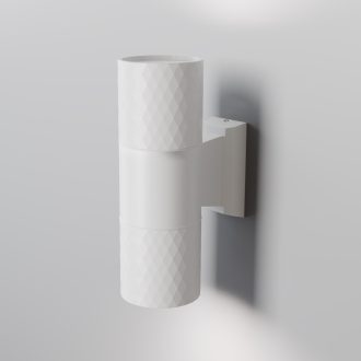 BOWERY fehér kültéri fali lámpa, 11 cm széles, 2 izzós