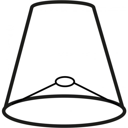 Lámpaernyő, selyem, 25x18 cm