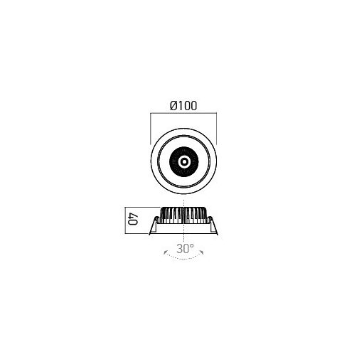 WOK LED beépített lámpa, fehér, 1250lm