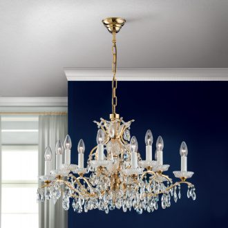 Nagoya kristály csillár, arany, 76 cm, 12xE14