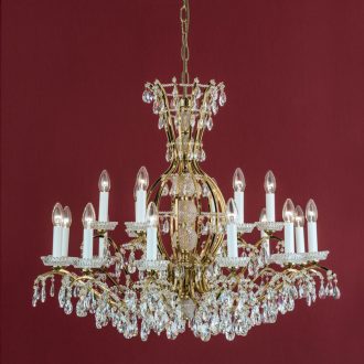 Nagoya kristály csillár, arany, 92 cm, 18xE14