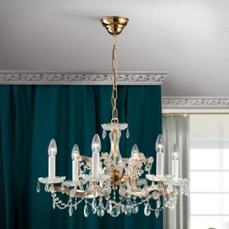 Klassisch kristály csillár, arany, 34 cm, 6xE14