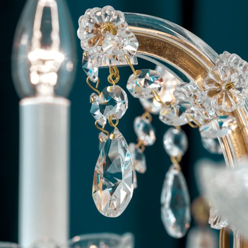 Klassisch kristály csillár, arany, 34 cm, 6xE14