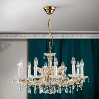 Klassisch kristály csillár, arany, 70 cm, 10xE14