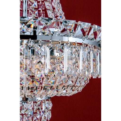 Ambassador kristály csillár, króm, 45 cm, 9xE14