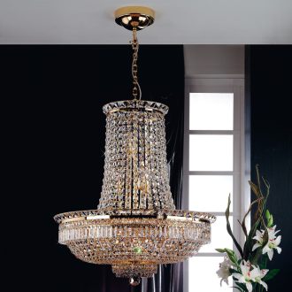 Ambassador kristály csillár, arany, 87 cm, 21xE27