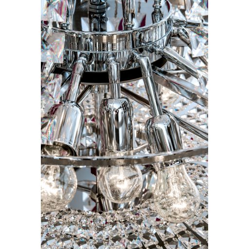 Ambassador kristály csillár, króm, 87 cm, 21xE27