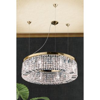 RING kristály csillár, arany, 80 cm, 8xE14