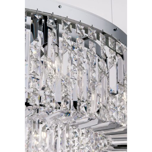 RING kristály csillár, króm, 110 cm, 12xE14