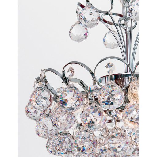 Klassisch kristály csillár, króm, 40 cm, 4xE14