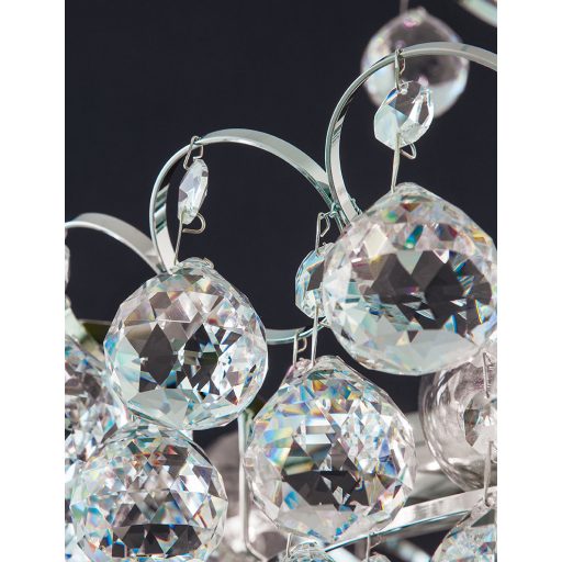 Klassisch kristály csillár, króm, 55 cm, 6xE27