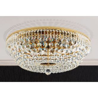 Sheraton kristály mennyezeti lámpa, arany, 55 cm, 6xE27