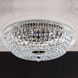 Sheraton kristály mennyezeti lámpa, króm, 55 cm, 6xE27