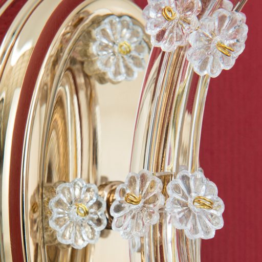 Klassisch kristály fali lámpa, arany, 0 cm, 1xE14