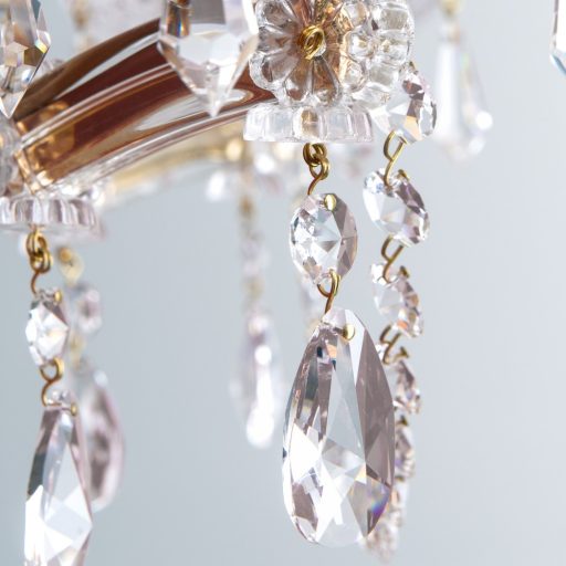 Klassisch kristály fali lámpa, arany, 28 cm, 3xE14