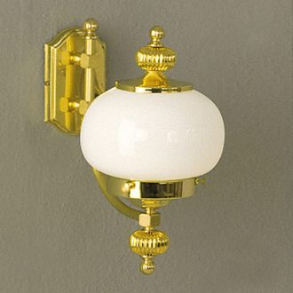   Wiener Nostalgie klasszikus fali lámpa réz, opál búra, 1xE27